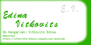 edina vitkovits business card